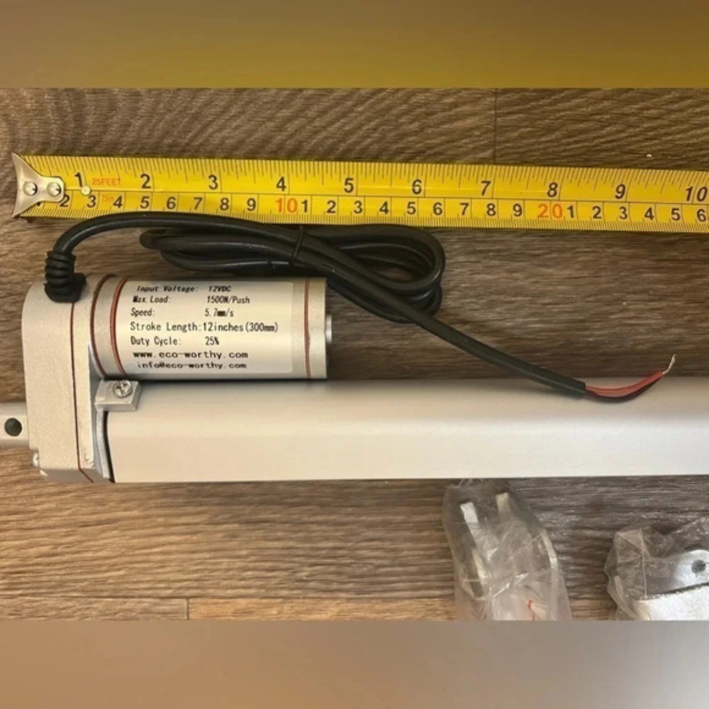 12V Linear Actuator 300mm Stroke High Duty Straight‎ 750N